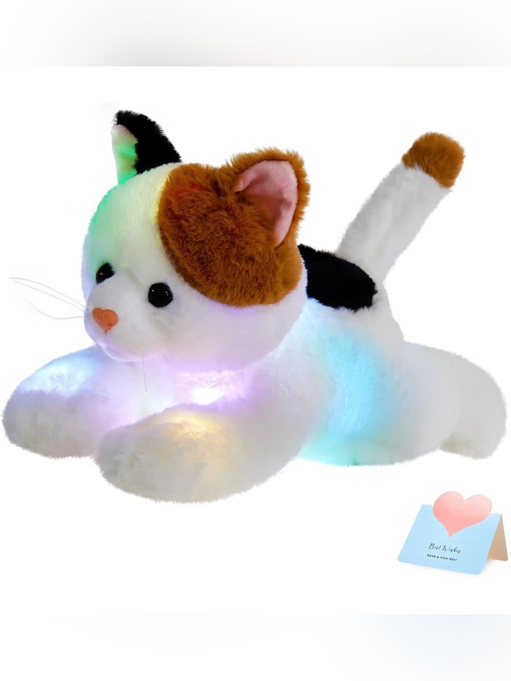 NWT Glow Guards Color Changing Stuffed Cat